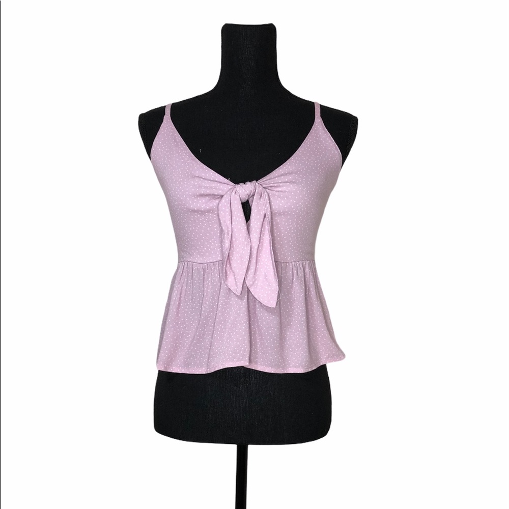 PACSUN L.A. Hearts Sleeveless Tie Front Top
